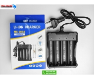 Bộ sạc 4 pin 18650 cắm điện sạc siêu nhanh, siêu bền