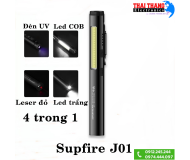 Đèn Pin Kèm UV, Laser đỏ 4 in 1 J01