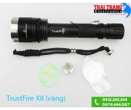Đèn pin Trustfire x8 ánh sáng vàng 