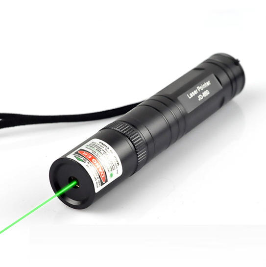 den pin chieu tia laser xanh la cay pin sac jd-850